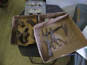 lot 95 image: lot of metal hammer heads, tools and more