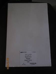 lot 118 image: luxpaper 11x17 strathmore paper bright white 32lb package of 50