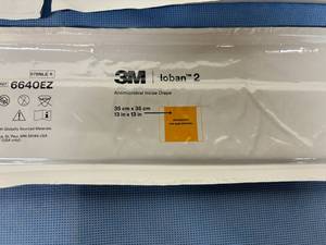 lot 77 image: $$$ Lot of 9 NEW 3M 6640EZ 13 x 13 Loban 2 Sterile Antimicrobial Incise Drape -Film adheres securely to the skin and the wound edge to provide a barrier to bacteria on the skin