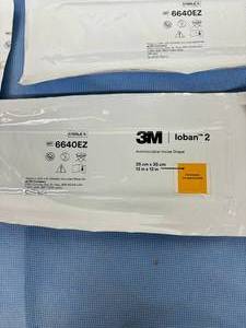 lot 78 image: $$$ Lot of 11 NEW 3M 6640EZ 13 x 13 Loban 2 Sterile Antimicrobial Incise Drape -Film adheres securely to the skin and the wound edge to provide a barrier to bacteria on the skin Expiration 724