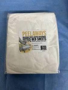 lot 103 image: Lot of 16 NEW Peelaways Disposable Multi-Layered Waterproof Fitted Bed Sheets