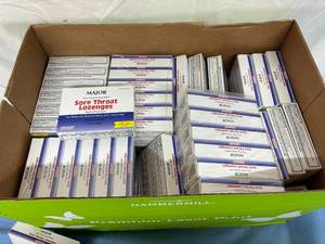 lot 125 image: Lot of 50 NEW Major 18-Pack Menthol Benzocaine Fast Long Lasting Relief Sore Throat Oral Anesthetic Lozenges - Cherry 