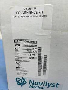 lot 126 image: 2 Cases (10 each per case) NEW Navilyst Medical 60221614 Sterile Single-Use Namic Convenience Kits