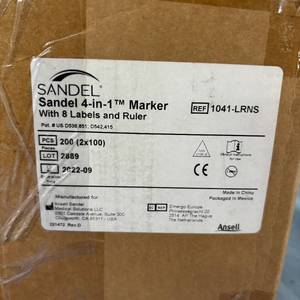 lot 20 image: 1 Case (200 each) NEW Sandel Healthcare Safety Devices 1041-LRNS 4-in-1 Marker with 8 Labels and Ruler