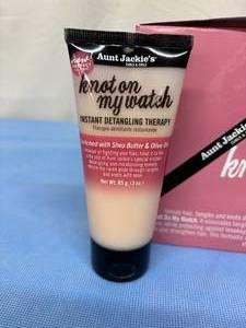 lot 155 image: Lot of 12 NEW Aunt Jackies Curls & Coils 3 oz. Knot On My Watch Instant Detangling Therapy with Shea Butter and Olive Oil