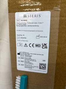 lot 159 image: MSRP $250  1 Case (50 each) NEW Steris N210050 7 Toothbrush-Style Cleaning Brushes 