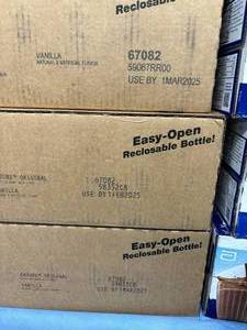 lot 170 image: MSRP $400  8 Cases (24 each per case) Mixed Flavor NEW Abbott 24-Pack 8 fl. oz. Ensure Strength & Energy Original Meal Replacement Nutrition Shake (5 Vanilla & 3 Chocolate) Expiration From 125 - 425