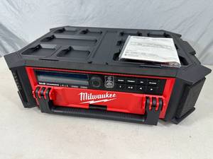 RadioBrand New Milwaukee M18 Lithium-Ion Cordless PACKOUT RadioSpeaker with Built-In Charger