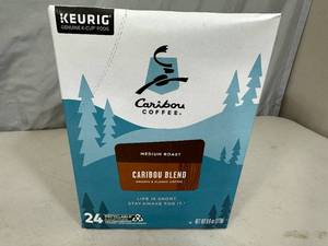 New Box of 24 Keurig K-Cups Caribou Medium Roast