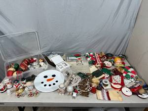 Vintage Christmas Ornaments, Salt and Pepper Shakers, Christmas Craft Supplies, Etc