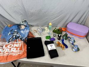 Collectible Avon, Ceramic Figurines, Ulta Makeup Box, Star Wars Towel, Etc.