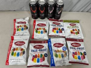 Albanese Gummy Candy, Bucked Up Energy Drinks