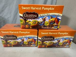 3 New Boxes of Sweet Harvest Pumpkin Black Tea