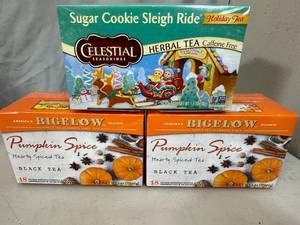 3 New Boxes of Black and Herbal Tea