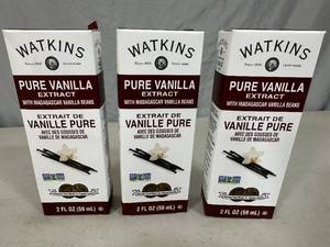 3 New Watkins PURE Vanilla Extract