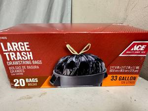 New Box of 33 Gallon Trash Bags
