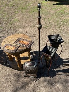 lot 11 image: Home Decor and Lamps  ( Table not included )