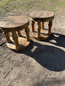 lot 13 image: 2 Rustic End Tables ( Like new)