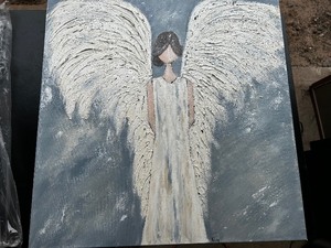 lot 106 image: Large Angel Painting by Ashley Bradley