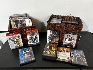 lot 138 image: 2 Baskets of Movies, and Video Games