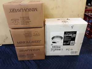lot 48 image: Multiple boxes of ceiling mount light fixtures new