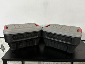 lot 164 image: 2 ActionPacked Rubbermaid Storage Totes