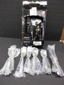 lot 800 image: ZWILLING Angelico Flatware Set, 45-Piece, Silver OPEN BOX, LOOKS NEW