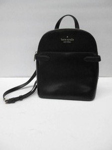 lot 804 image: Kate Spade New York Staci Dome Saffiano Leather Medium Backpack Black BUTTON IS MISSING ON ONE SIDE, SMALL SCRATCH, STILL LOOKS GOOD