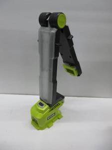 lot 816 image: Ryobi P727 One 18 Volt 950 Lumen 270 Degree Rotating LED Work Light with Integrated Mounting Hooks (Battery Not Included, Light Only) OPEN BOX, NEW, TESTED, WORKS