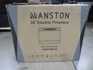lot 380 image: VANSTON Recessed Electric Fireplace 26, Electric Fireplace Insert with Timer and Child Lock, Electric Fireplace with Remote - NEW