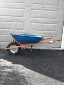 lot 4 image: Blue Wheelbarrow