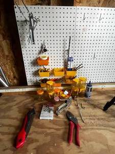 lot 57 image: Drill Bits  Storage Containers  O Rings  Staple Gun  Driver Bits