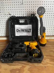 lot 62 image: DeWalt Drill and Snake Light both with 9.6 Volt Battery