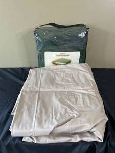 lot 122 image: Coleman Queen Airbed and Forest Green Sheet Set
