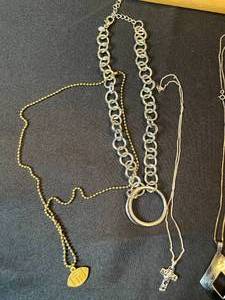 lot 237 image: Beautiful Necklaces w Wall Hanging Organizer