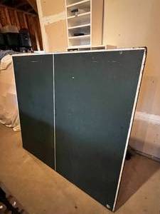 lot 77 image: Old Ping pong Table  5 Paddles  Two Nets