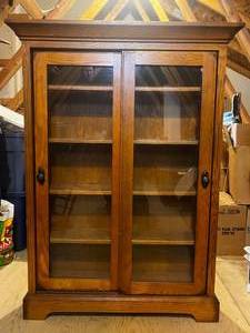 lot 258 image: Glass Front Storage Cabinet