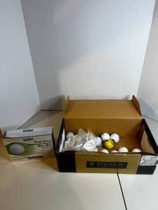 lot 261 image: Box of New Kirkland Golf Balls and Used Golf Balls
