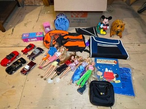 lot 294 image: VTG Toys inc. Barbies, Barbie Accessories, Mickey Mouse Statue, 5 Classic Toy Cars and More