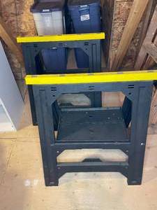 lot 301 image: 2 Stanley Sawhorses - Pull to Open