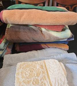 lot 241 image: Beach Towels, Brown and Blue Bath Towels, Hand Towels, etc. - Excellent Condition