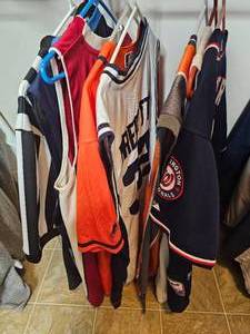 lot 351 image: Lot of Various Sport Team Jerseys & Shirts SZ Mostly M