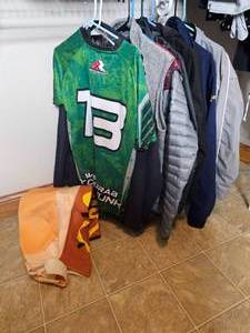 lot 352 image: Lot of Mens Jackets SZ SM & Hot Dog Costume