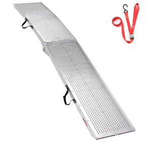 lot 32 image: Ruedamann 7.5L  11 W Folding Loading Ramp, 750 lbs Capacity, 1 PC Silver