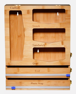 lot 144 image: Bamboo Ziplock Bag Organizer