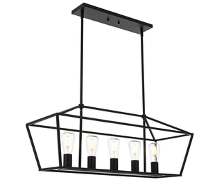 lot 269 image: VINLUZ Farmhouse Kitchen Island Lighting, 5 Light