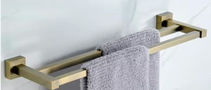 lot 407 image: Stainless Steel Wall Mount Double Towel Bar