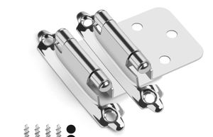 lot 418 image: LOT OF 24 Homdiy Brushed Nickel Cabinet Hinge