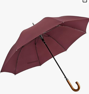 lot 447 image: G4Free Wooden J Handle Umbrella
