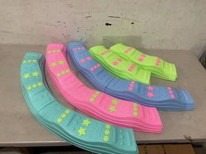 lot 366 image: Colored Balance Beams for Kids, 8 Pcs, Non-Slip Surface and Rubber Edges